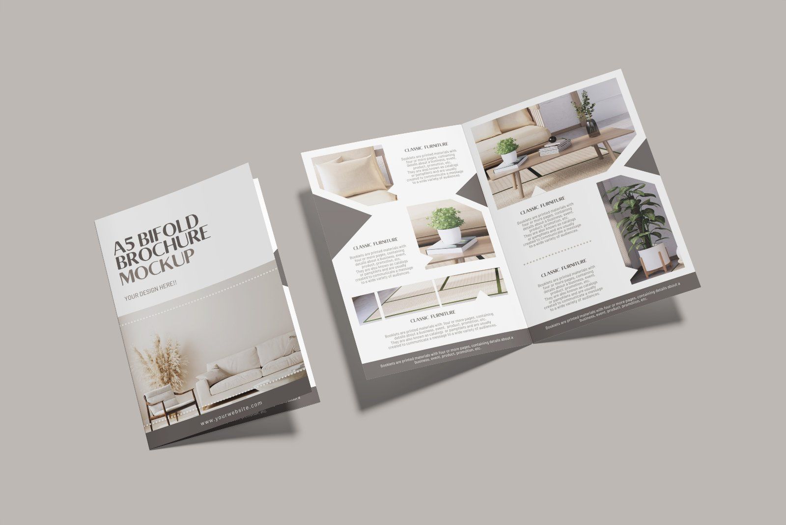 A5 Bifold Brochure Mockup