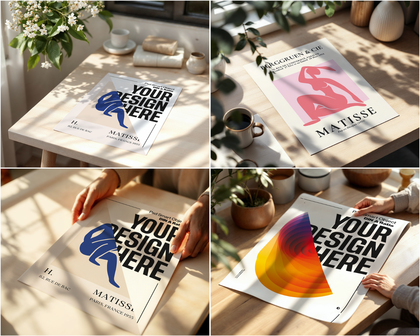 Poster Mockup Bundle: Din A Ratio PSD Template