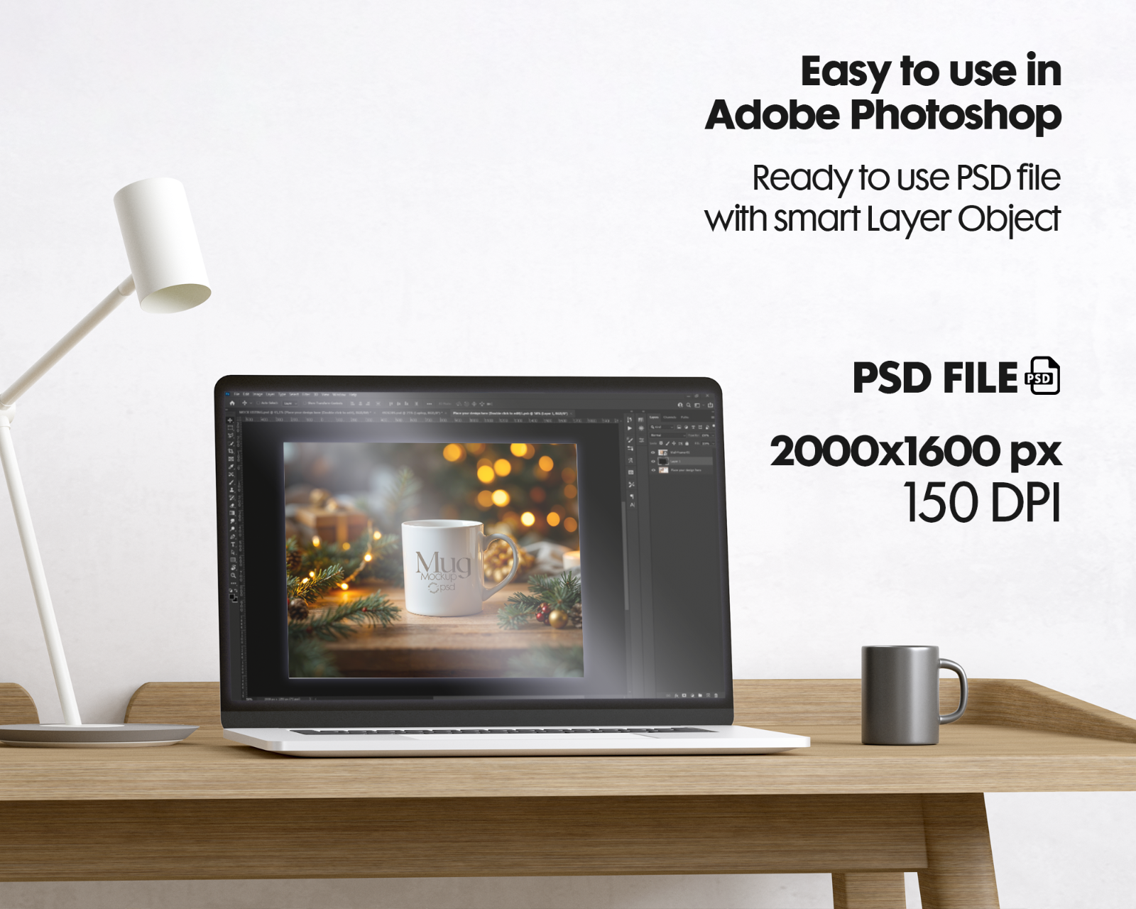 Christmas Mug Mockup Bundle: 11oz White Ceramic (Digital Download)