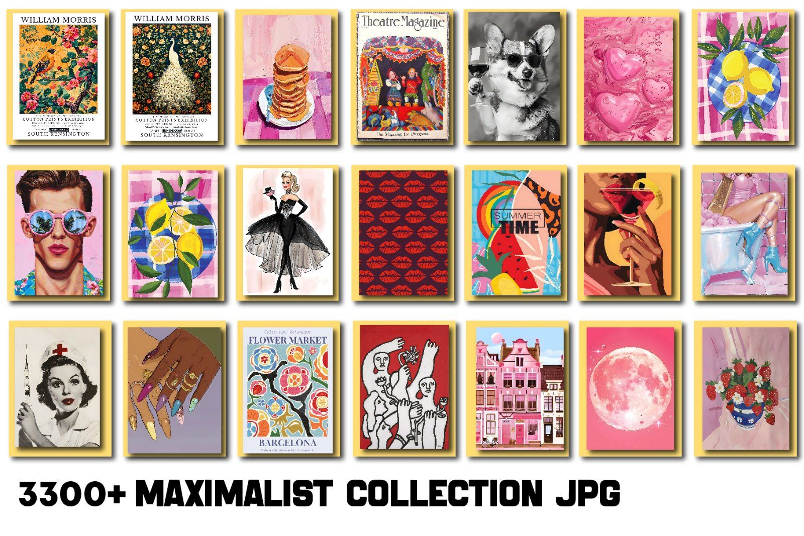 Maximalist Wall Art Collection Entire Shop Sale, Bundle Wall Art, Aesthetic wall posters, Wall Art,