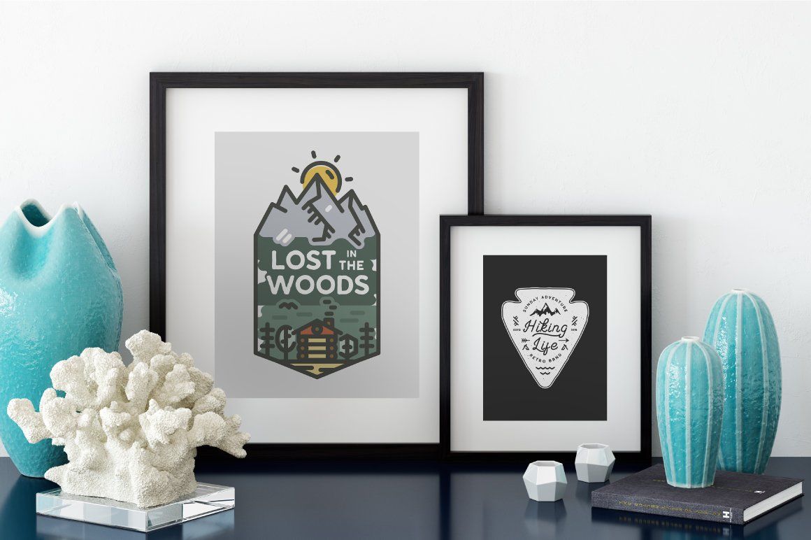 Retro Camp Badges / Stickers Vol.1