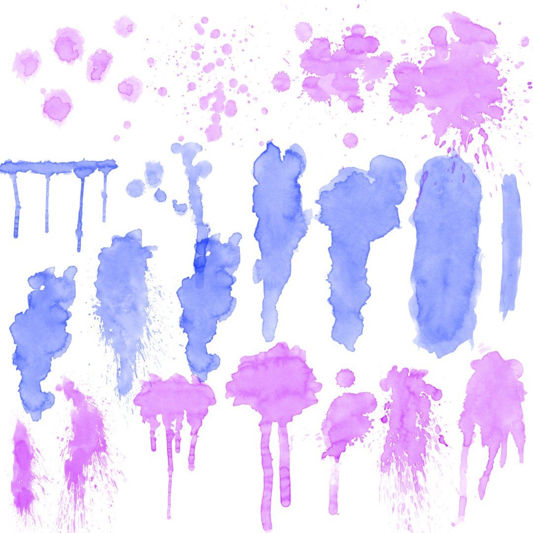 100 Realistic Watercolor Photoshop Brushes - Watercolor Brushes Download - Watercolor Photoshop