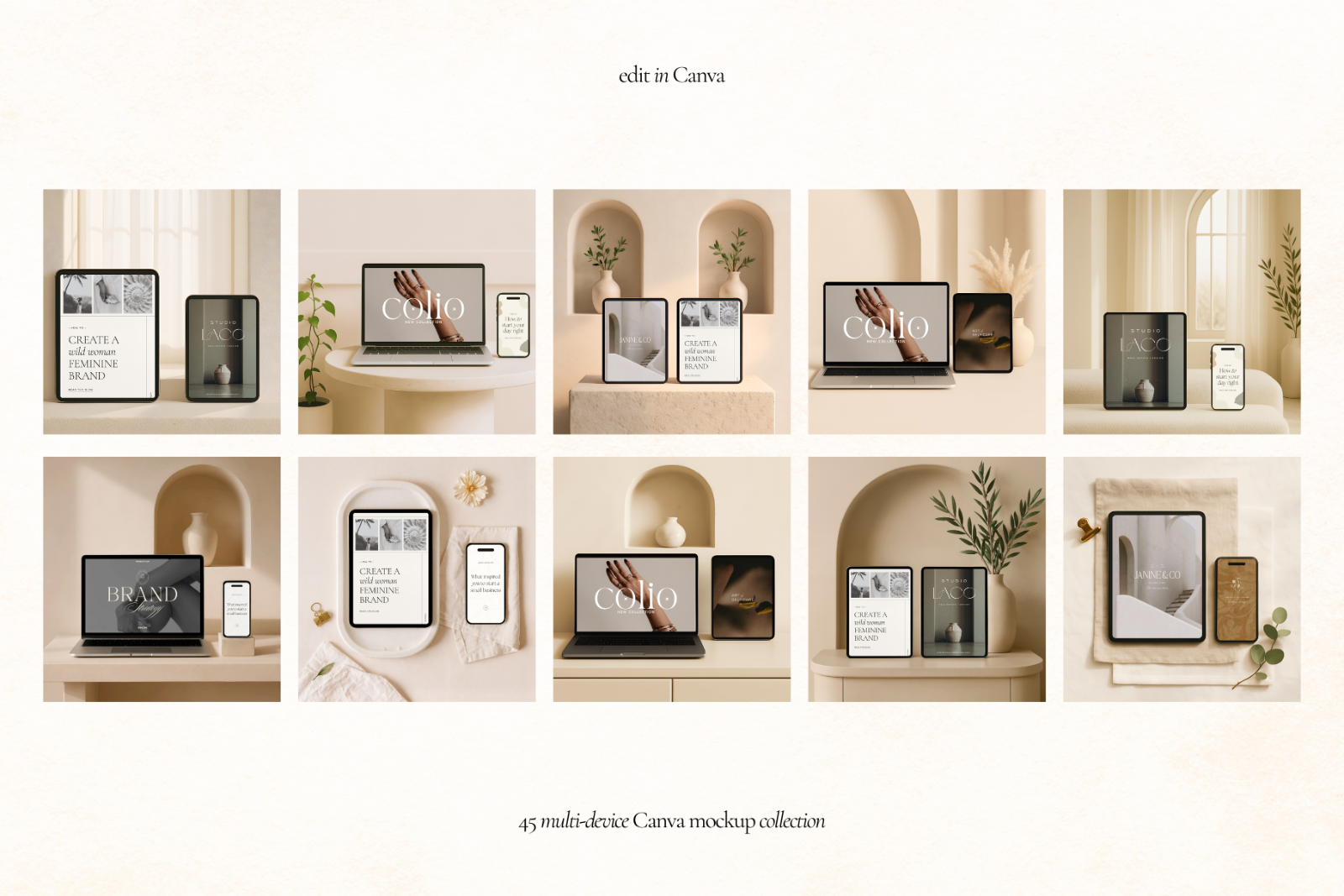 45 Multi Device Canva Mockups