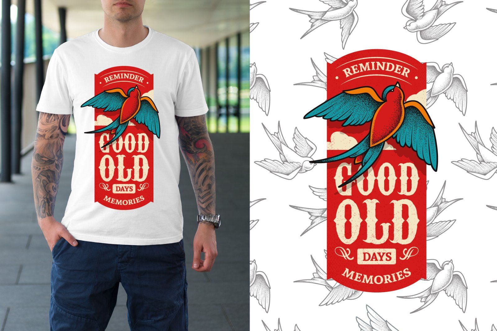 Old School Tattoo Birds