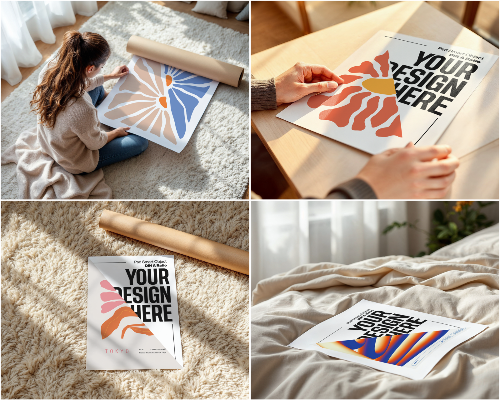 Poster Mockup Bundle: Din A Ratio PSD Template
