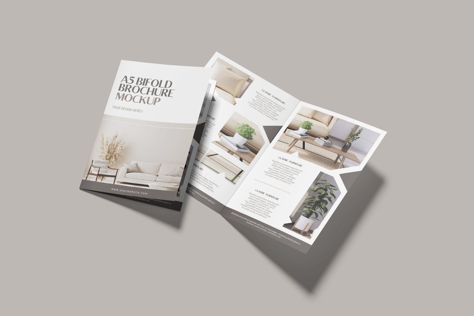 A5 Bifold Brochure Mockup