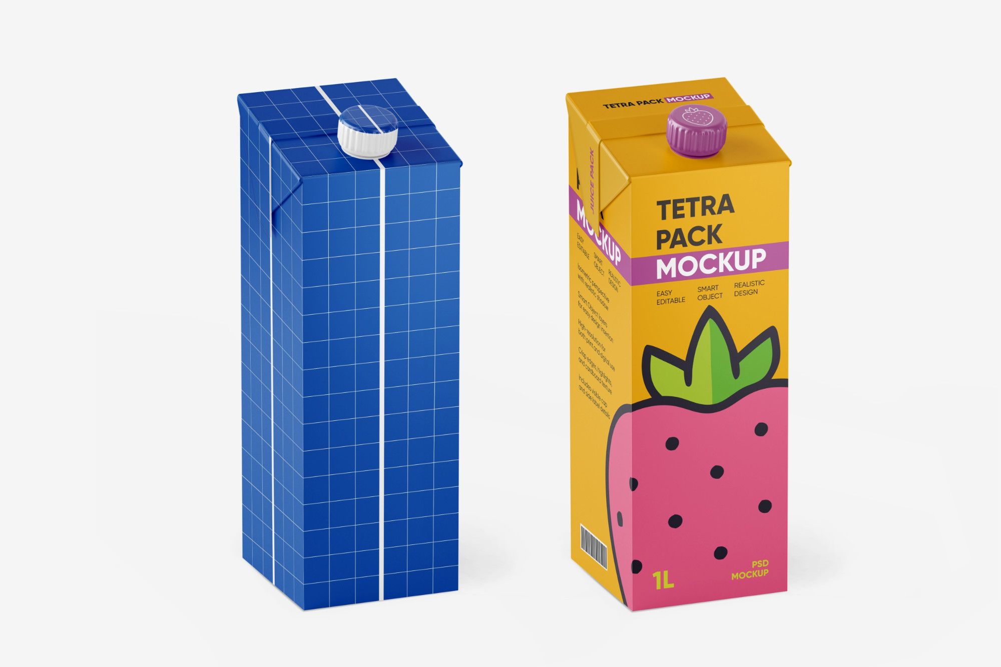 Tetra Pack Juice & Milk Box Mockup Set