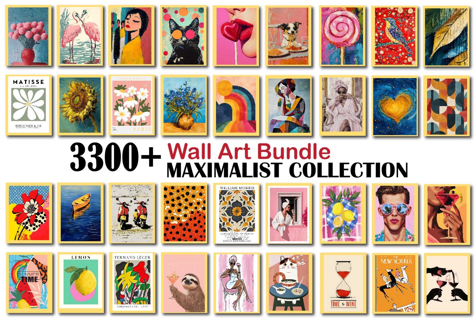 Maximalist Wall Art Collection Entire Shop Sale, Bundle Wall Art, Aesthetic wall posters, Wall Art,