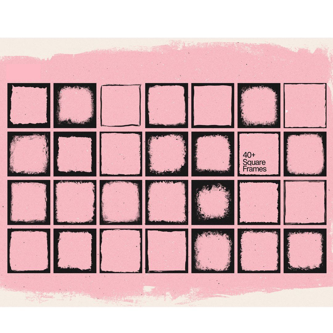 120+ Grunge Frame & Border Photoshop Brushes, Grunge Brushes, Distressed Textures, Grunge Background