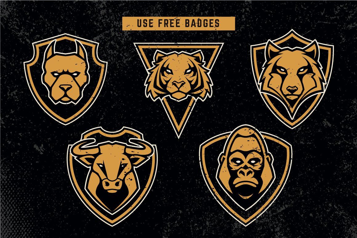 Animals Mascot Icons Vector Set