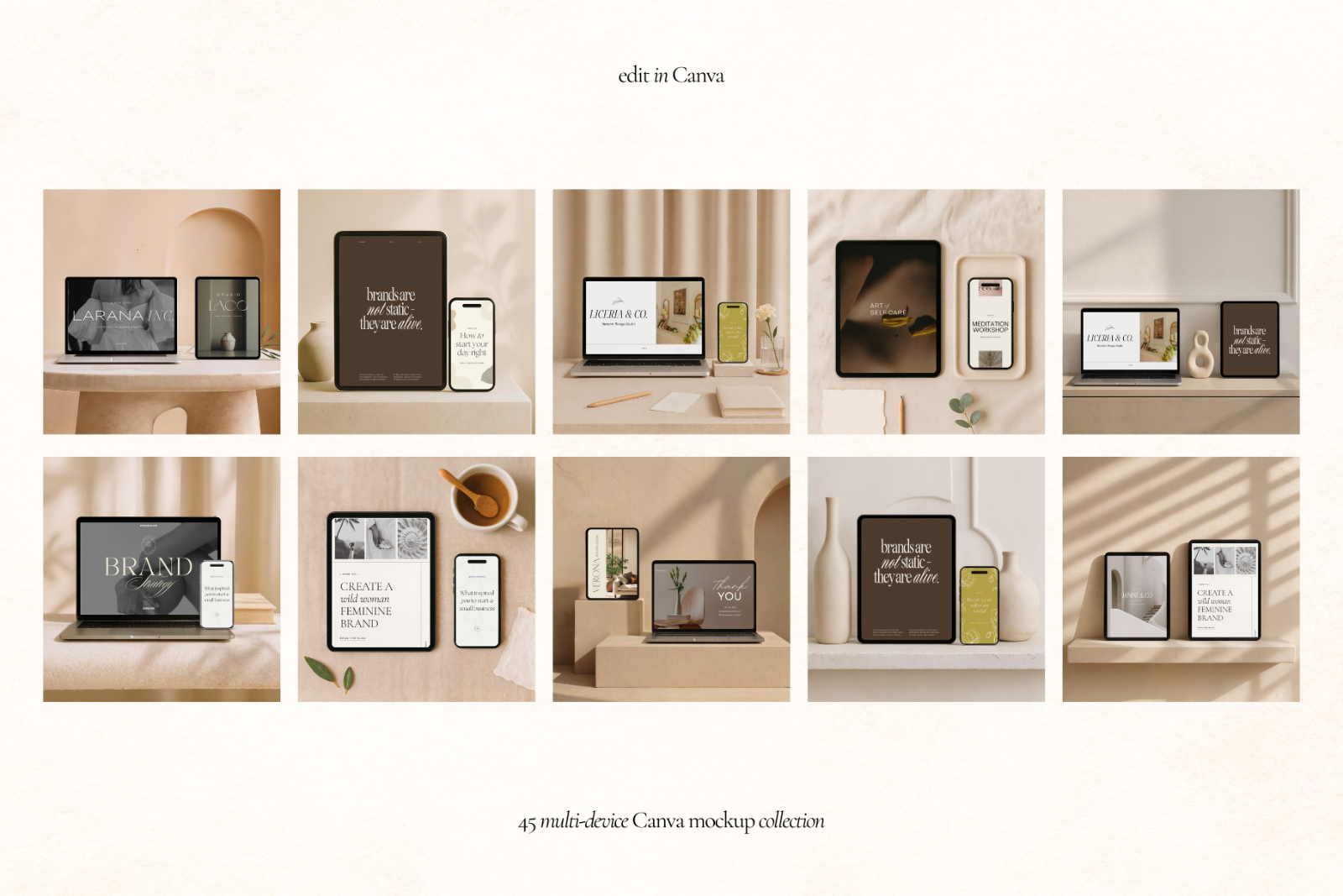 45 Multi Device Canva Mockups