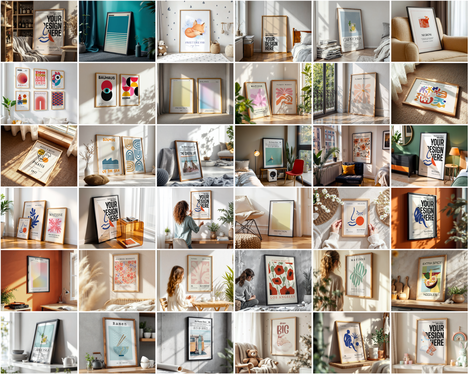 700 Frame Mockup Mega Bundle: Wall Art & Poster Display (PSD Digital Download)