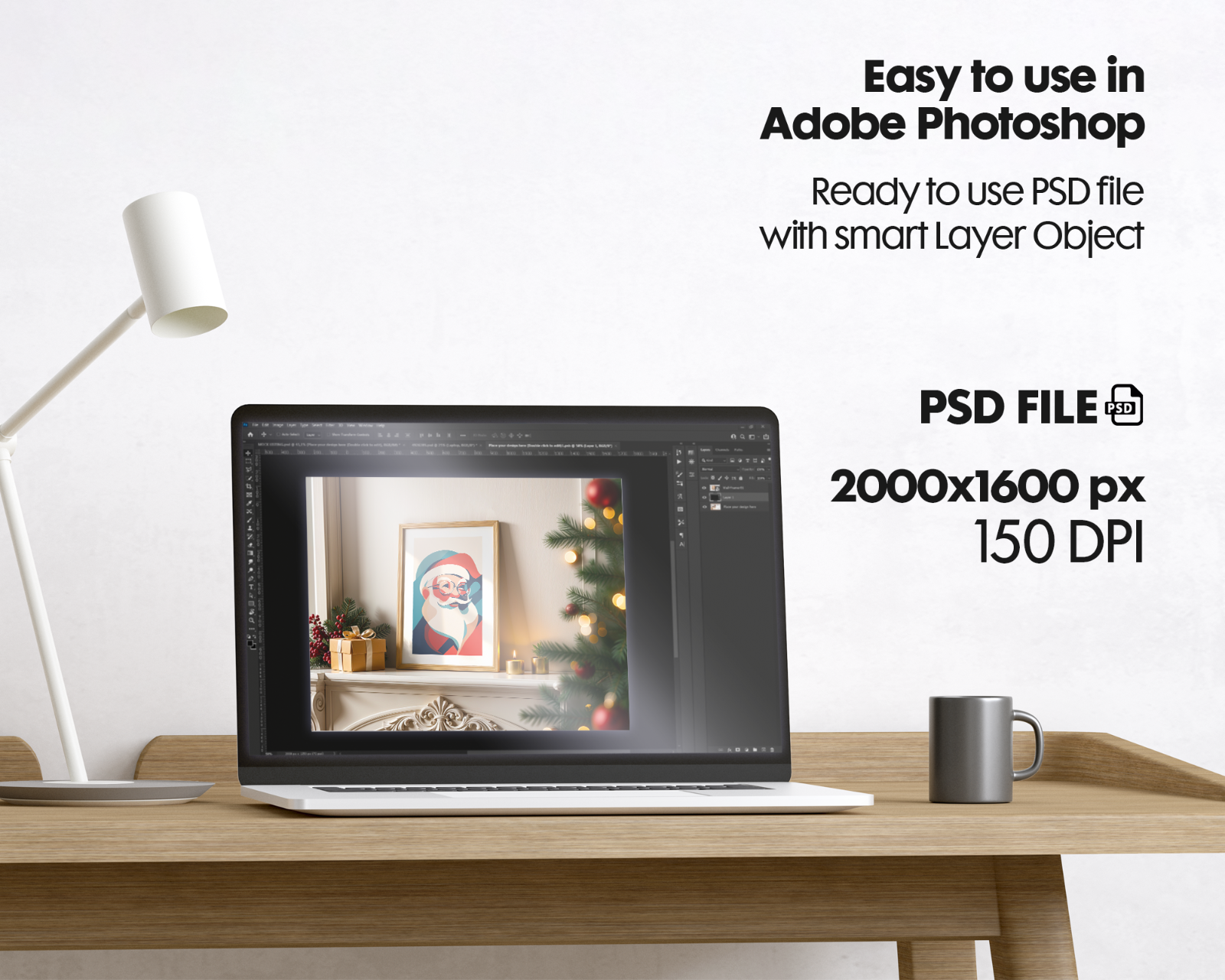 40 Christmas Frame Mockup Bundle: Poster & Art Presentation (PSD)