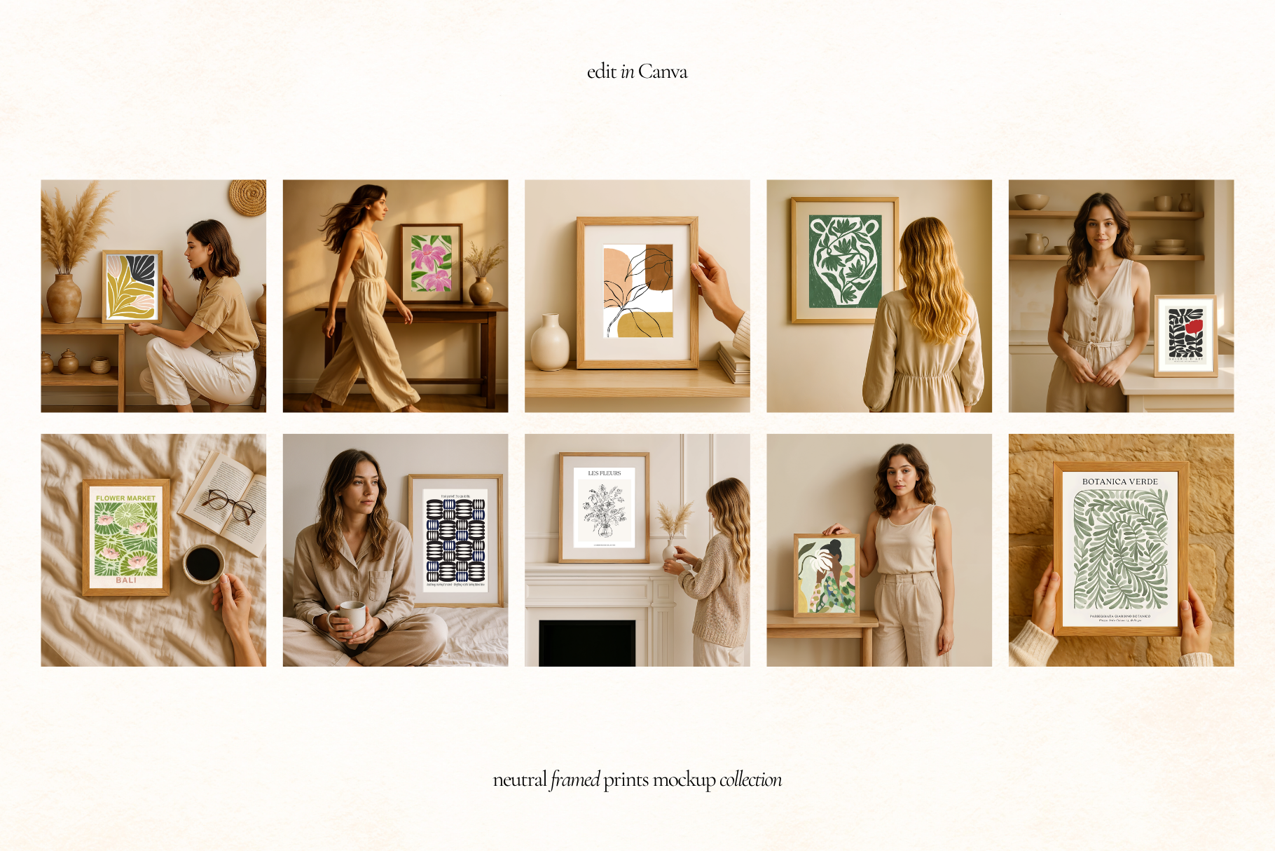 50 Frame Mockups for Canva