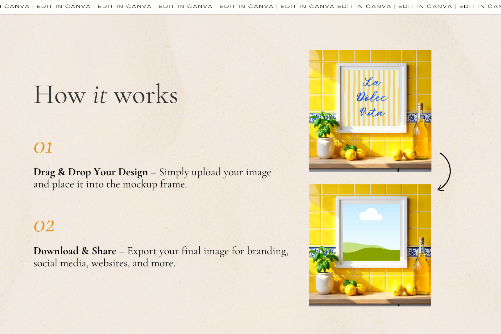 50 Frame Mockup Bundle for Canva