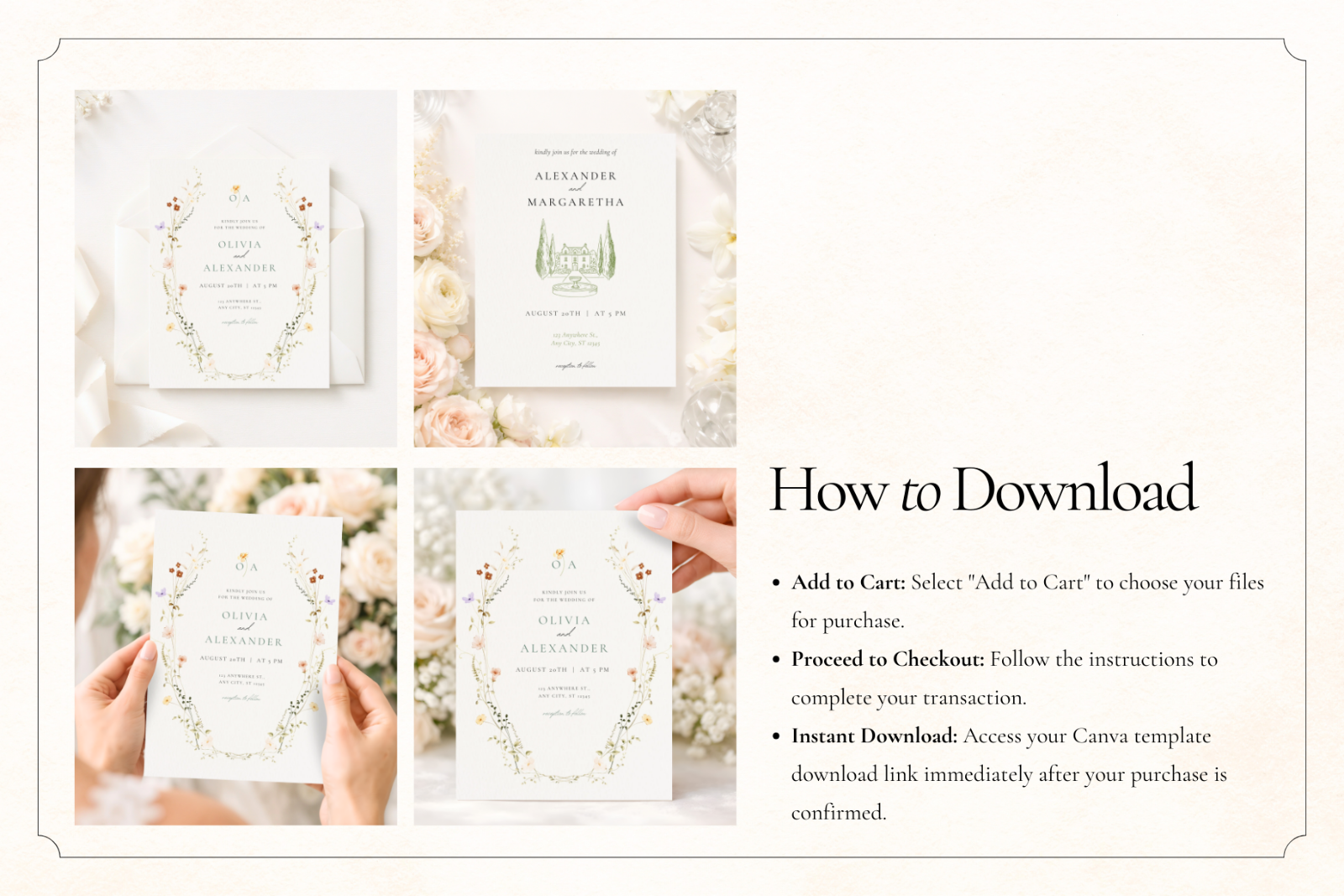 Wedding Invitation Canva Mockups