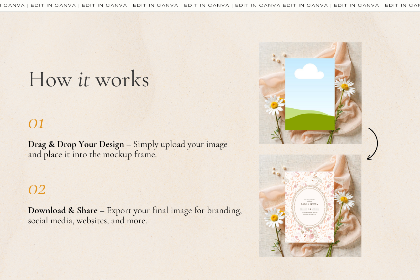 45 Invitation Card Mockups for Canva