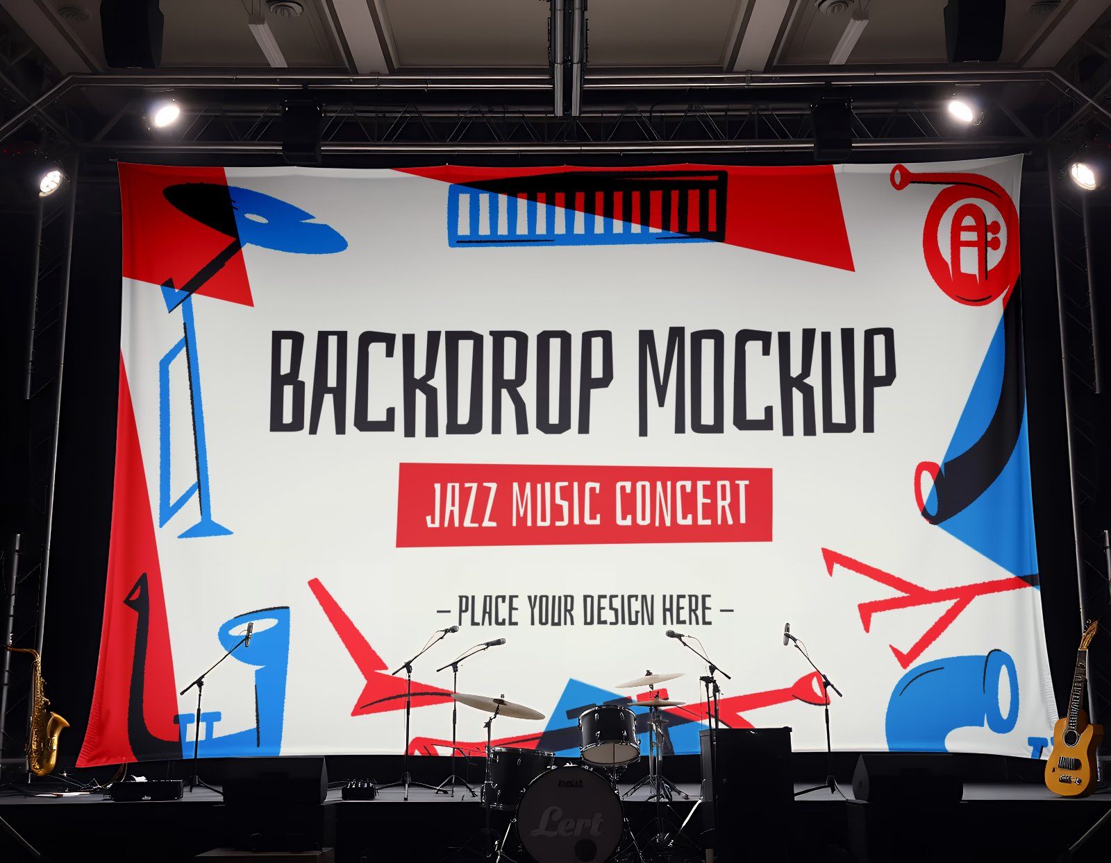 Premium Branding Music Jazz Concert Mockup