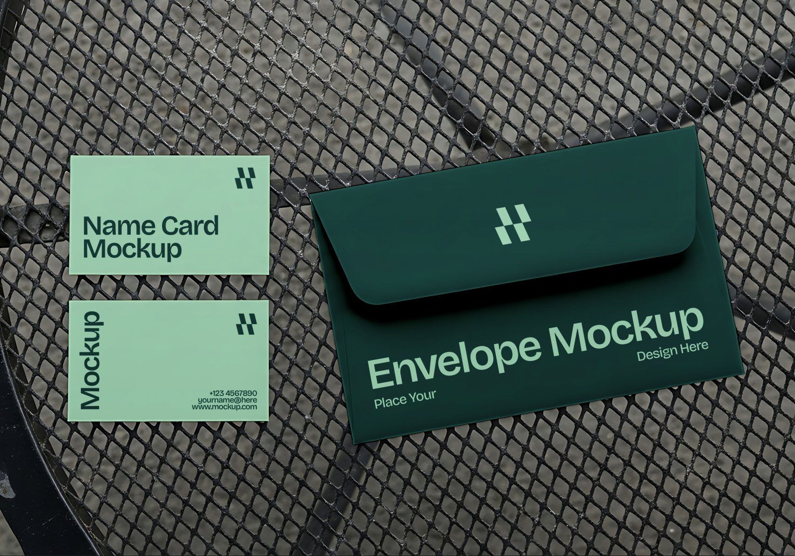 Premium Branding Green Construction Mockup