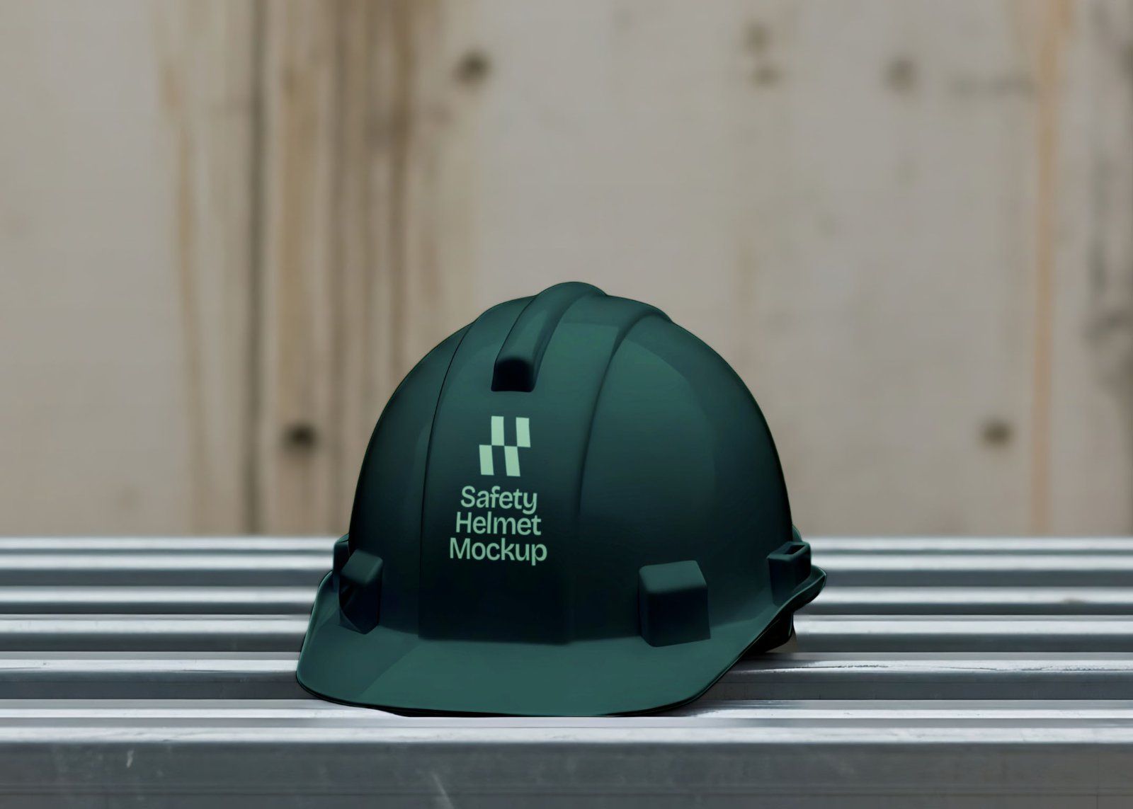 Premium Branding Green Construction Mockup