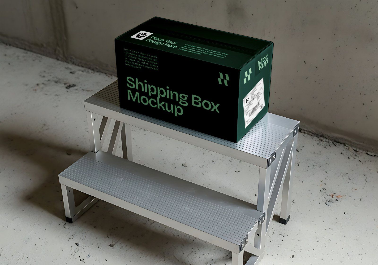 Premium Branding Green Construction Mockup