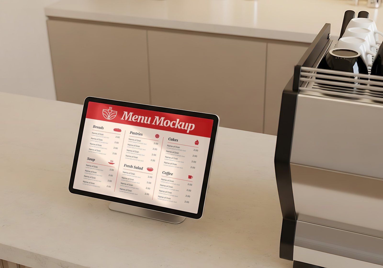 Premium Branding Coffee Cafe Mockup