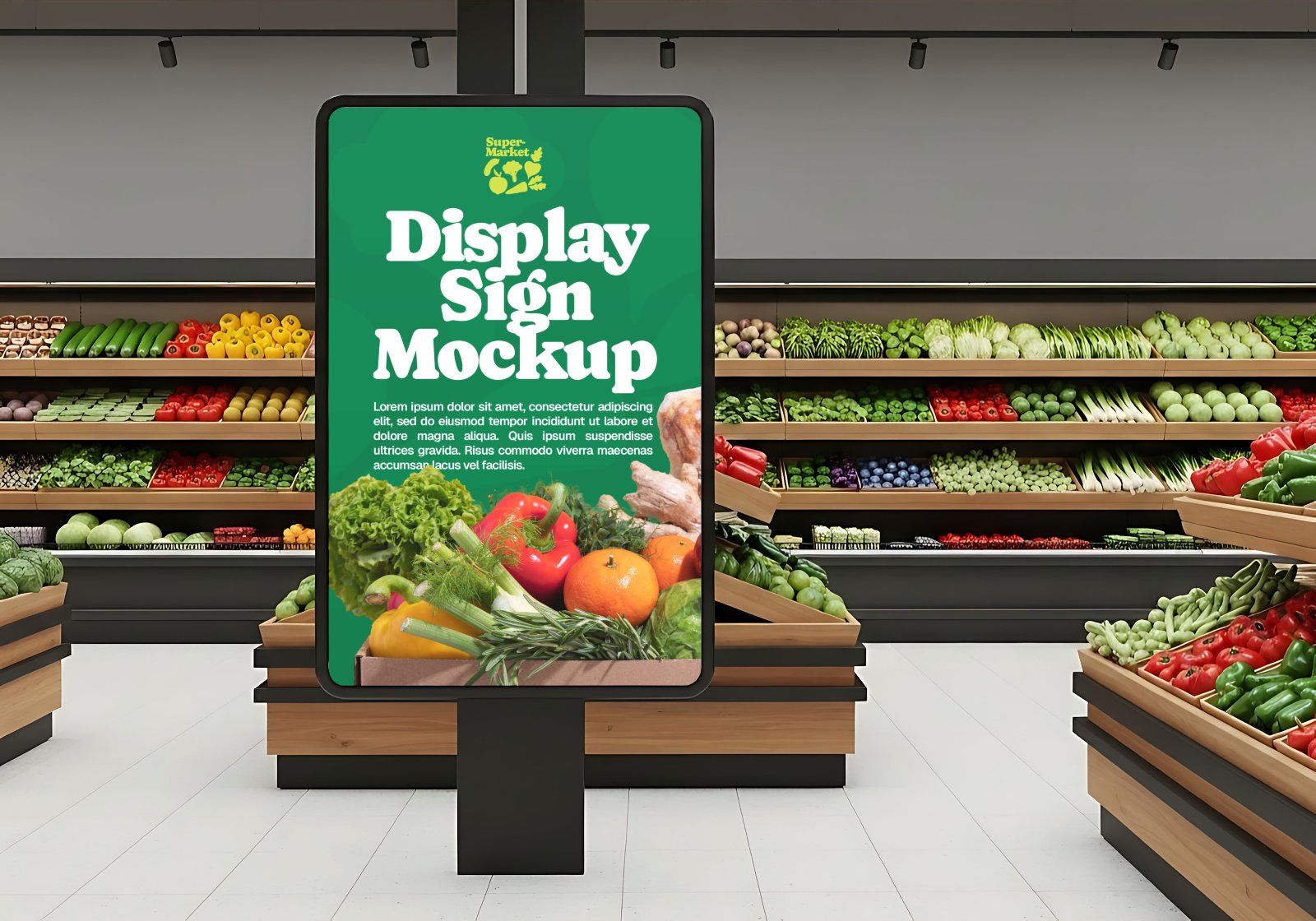 Premium Branding Supermarket Store Mockup