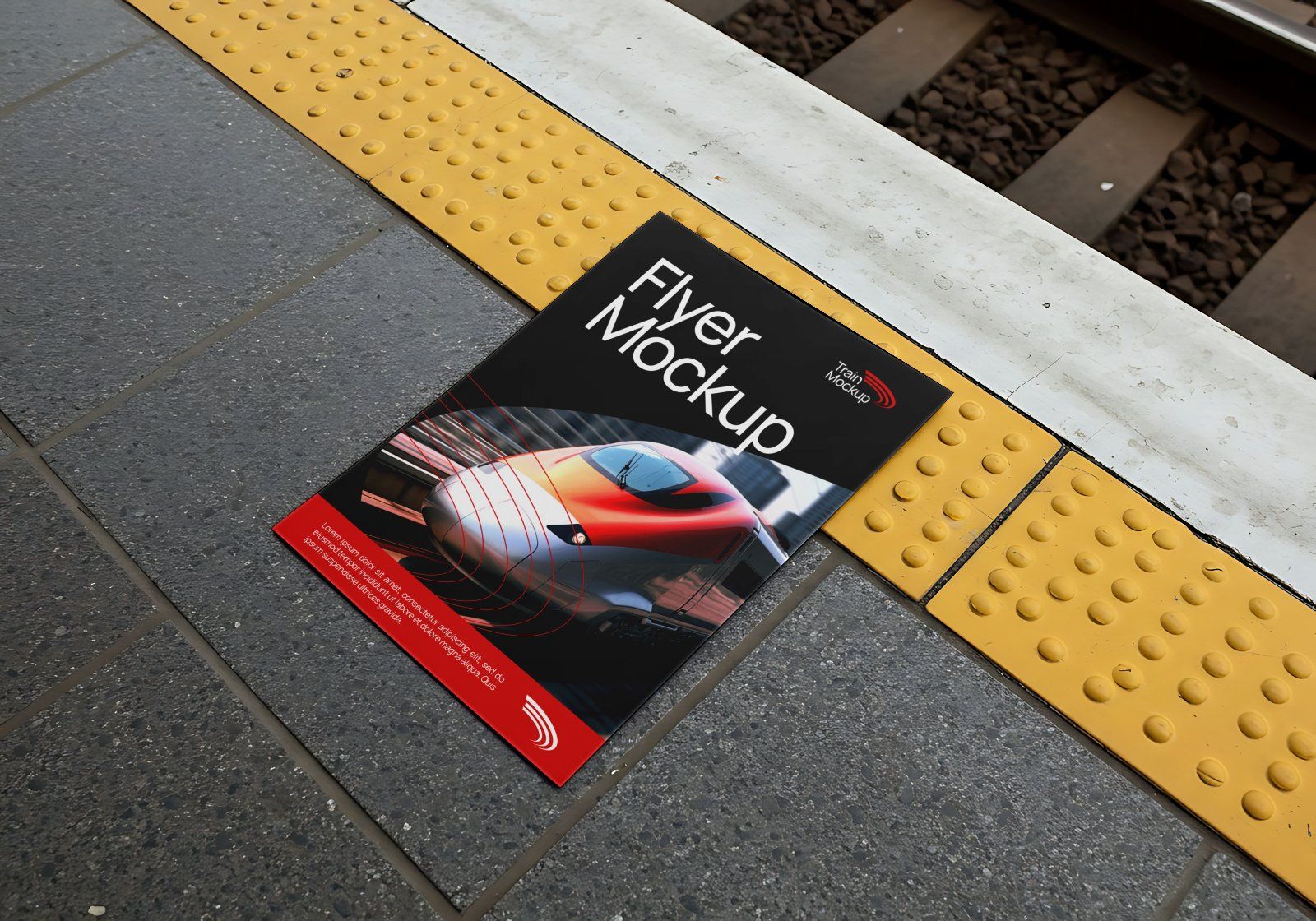 Premium Train Transportation Mockup