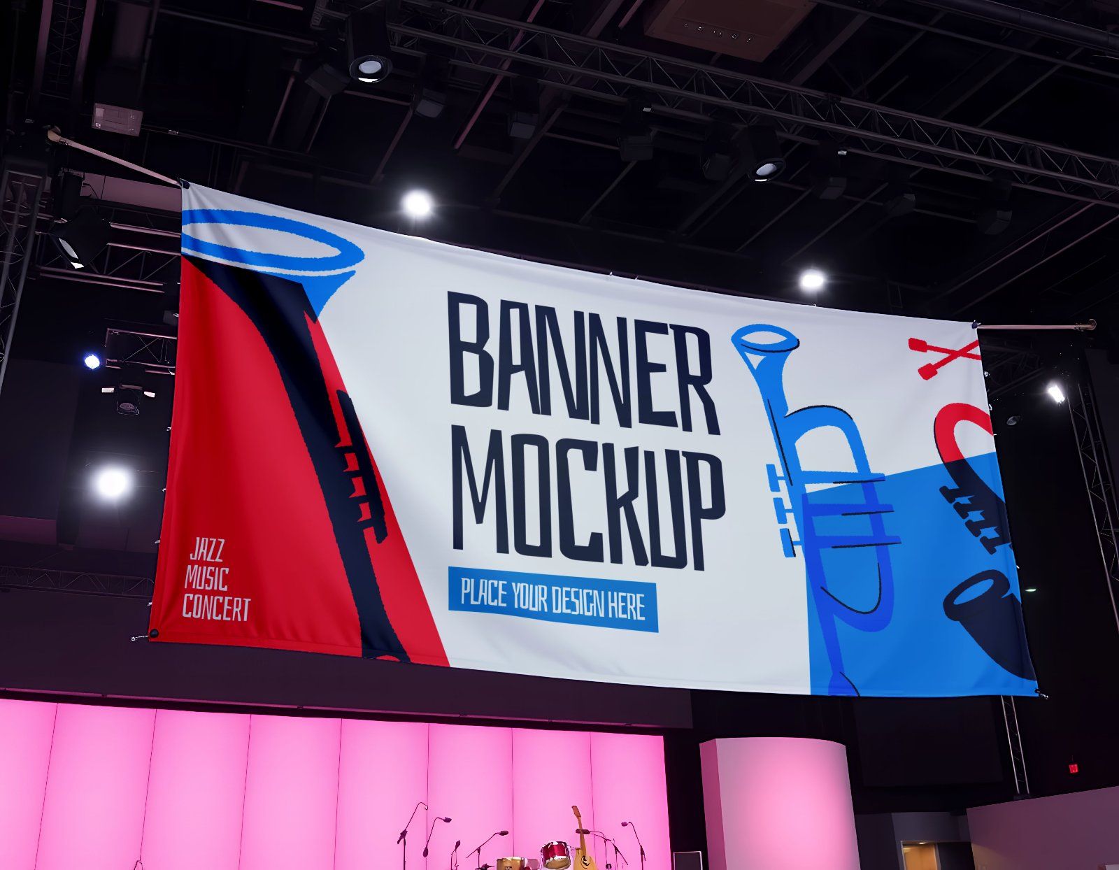 Premium Branding Music Jazz Concert Mockup