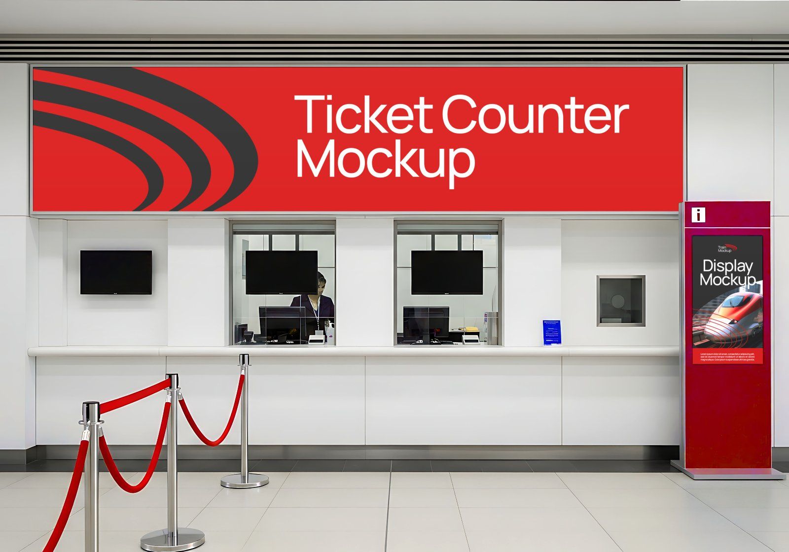 Premium Train Transportation Mockup