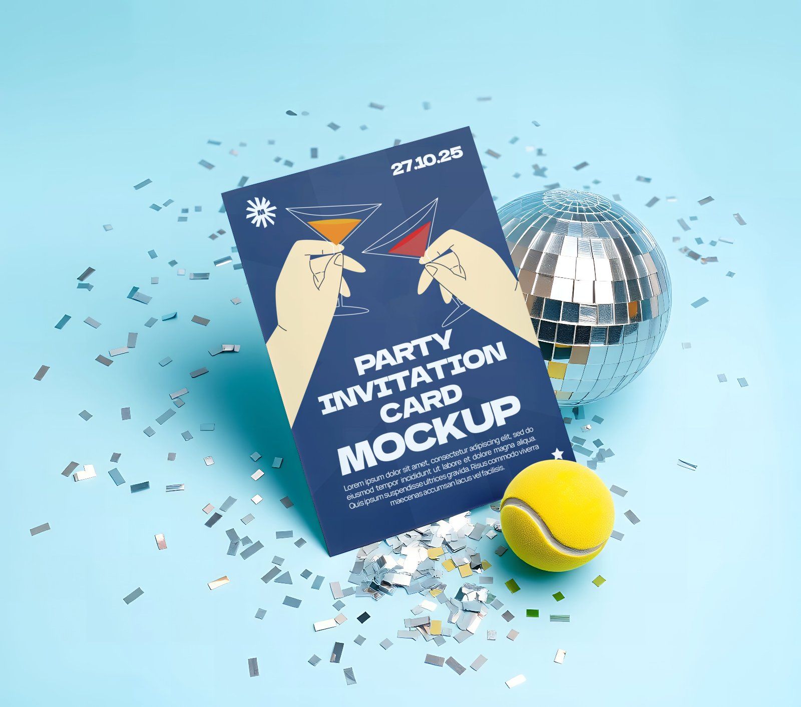 Premium Party Invitation Boy and Girl Mockup Bundle