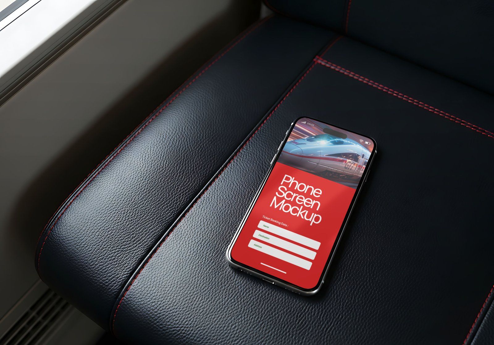 Premium Train Transportation Mockup