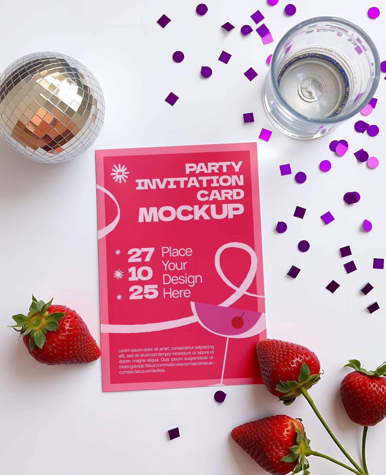 Premium Party Invitation Boy and Girl Mockup Bundle