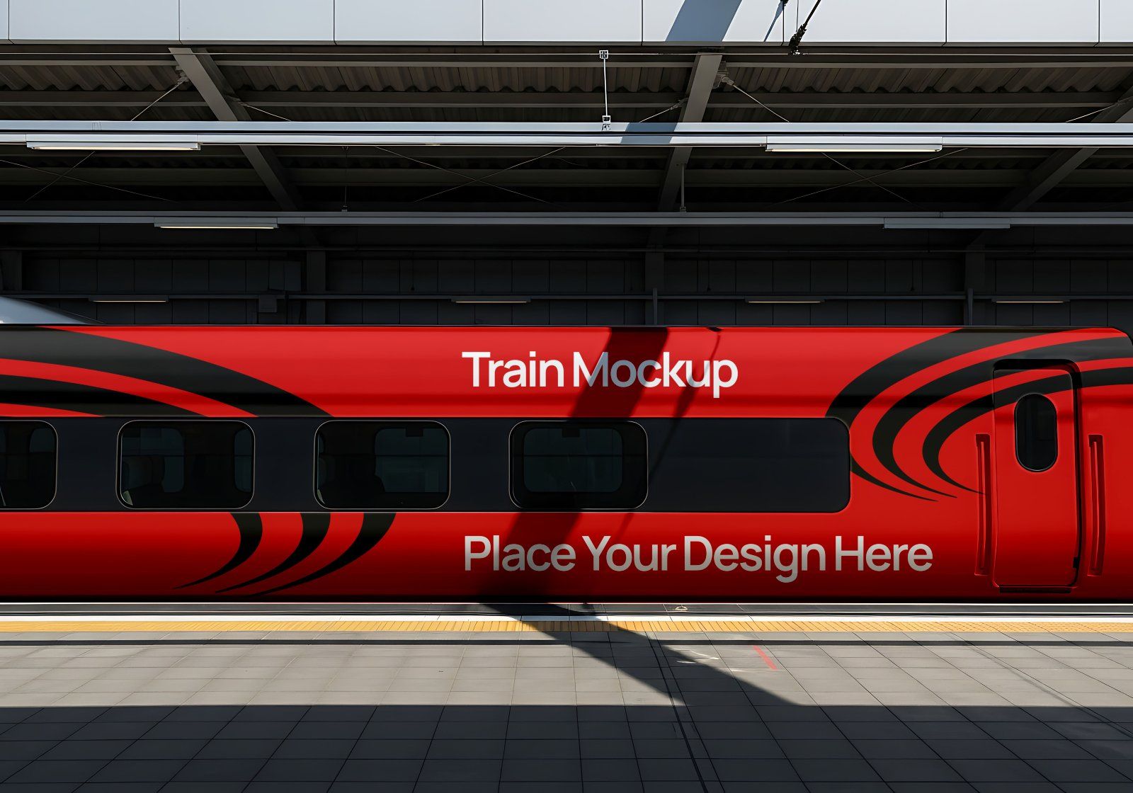 Premium Train Transportation Mockup