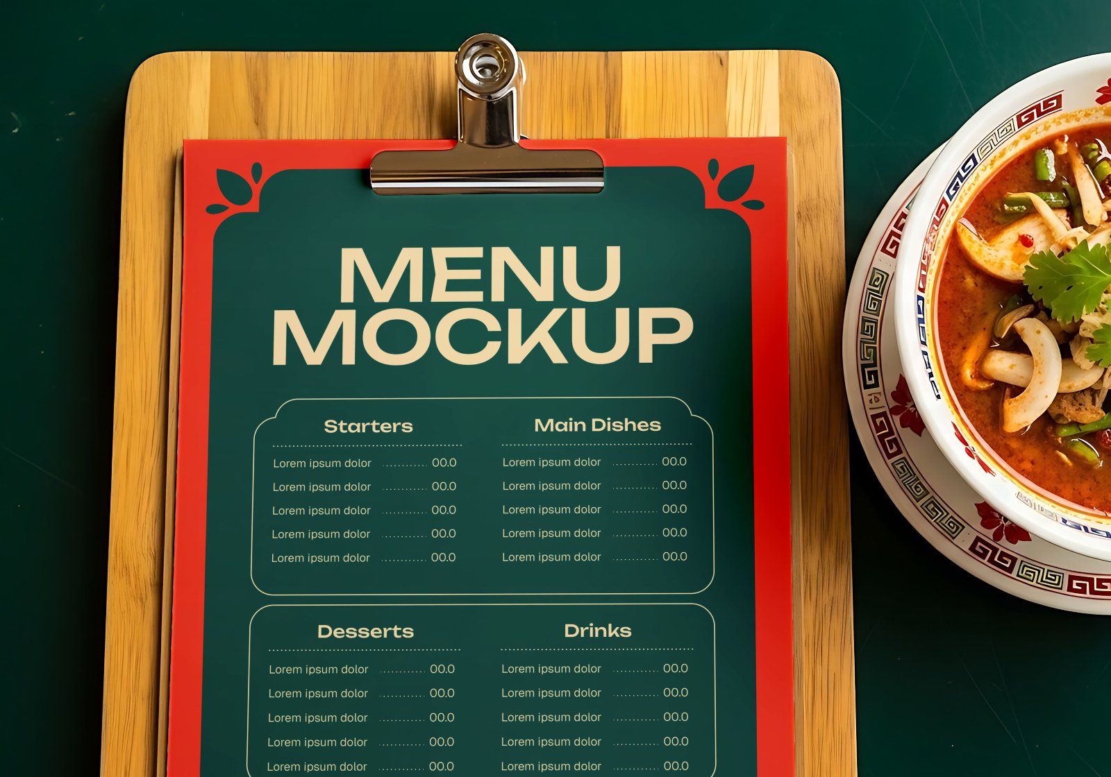 Premium Thai Resto Mockup