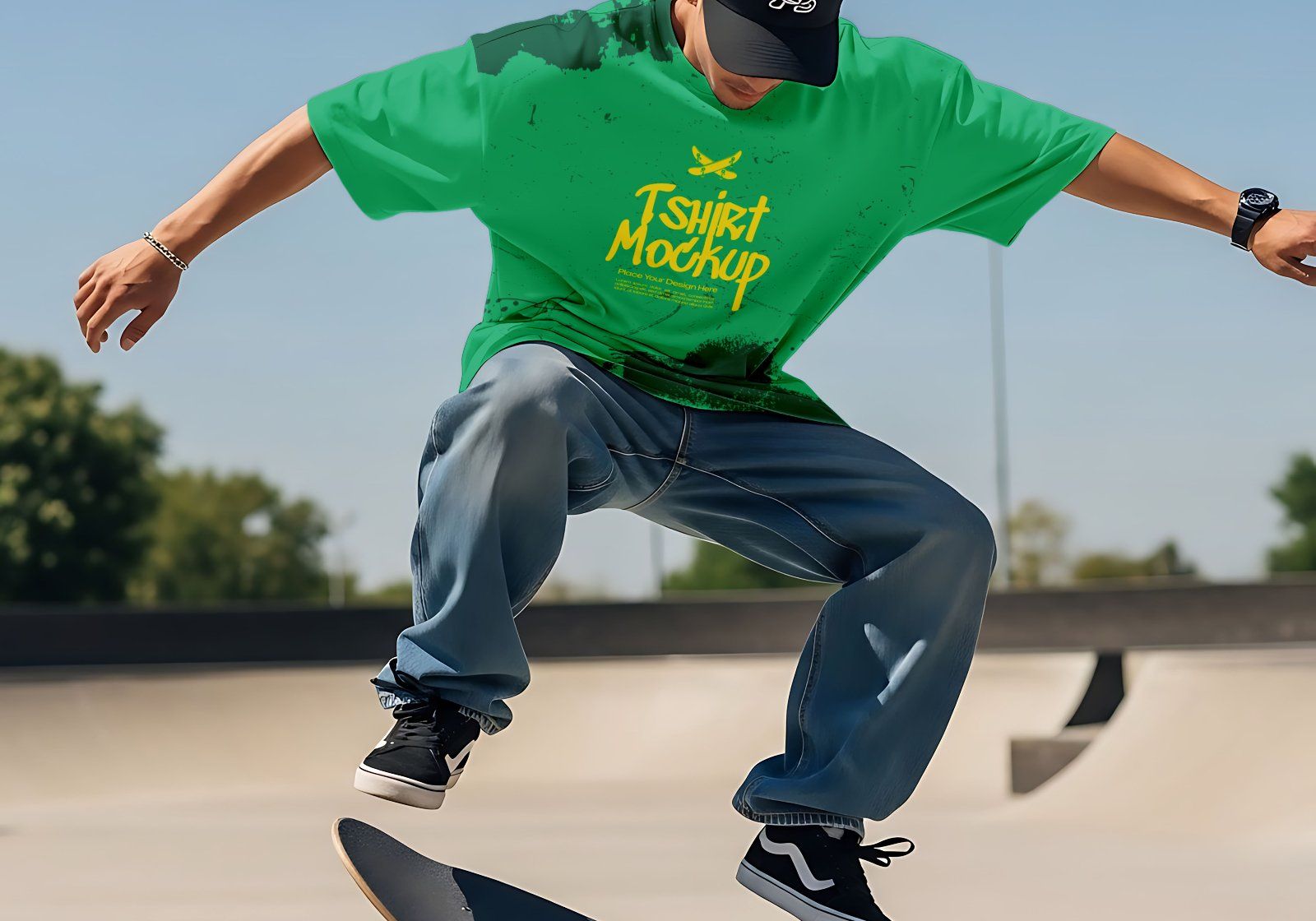 Premium Skateboard Sport Mockup