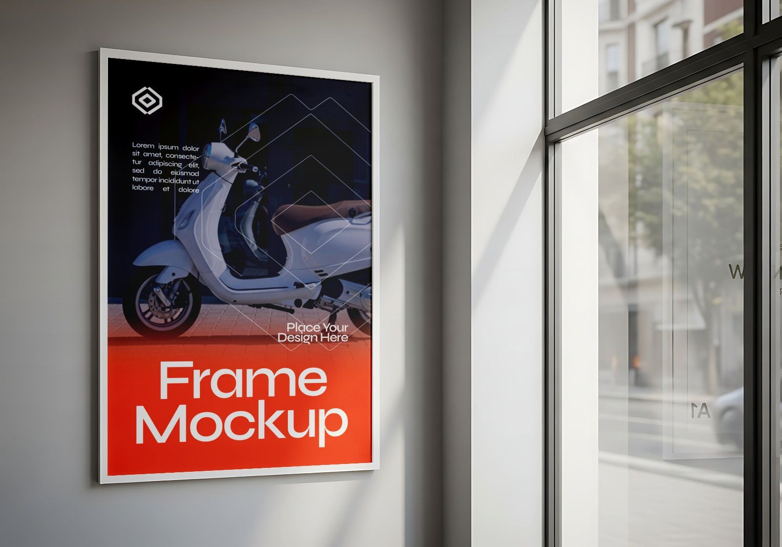 Premium Rental Motorcycle Mockup