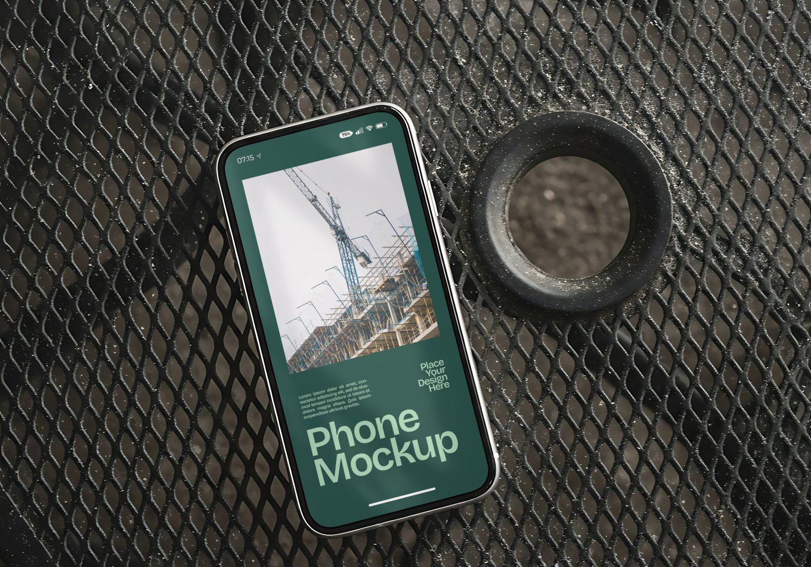 Premium Branding Green Construction Mockup