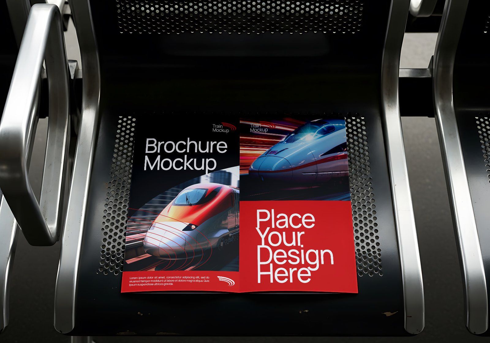 Premium Train Transportation Mockup