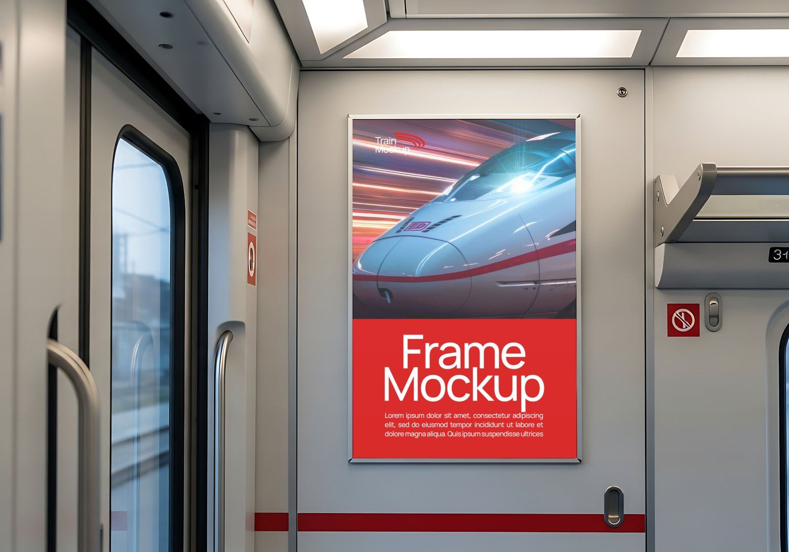 Premium Train Transportation Mockup