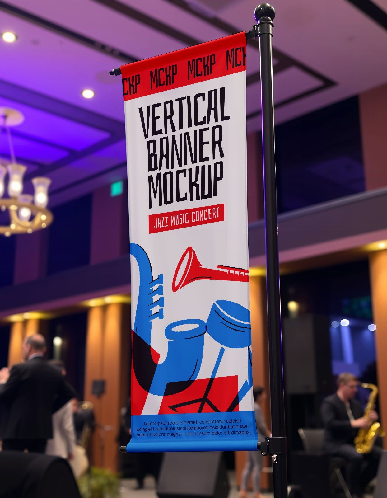 Premium Branding Music Jazz Concert Mockup