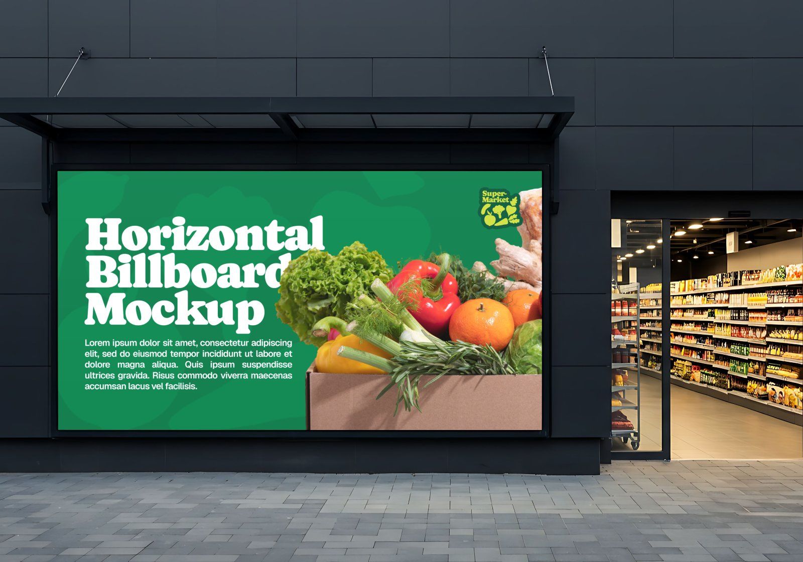 Premium Branding Supermarket Store Mockup