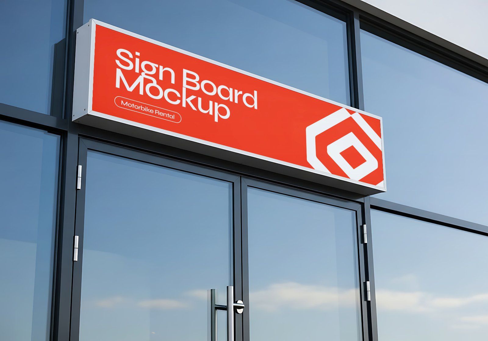 Premium Rental Motorcycle Mockup