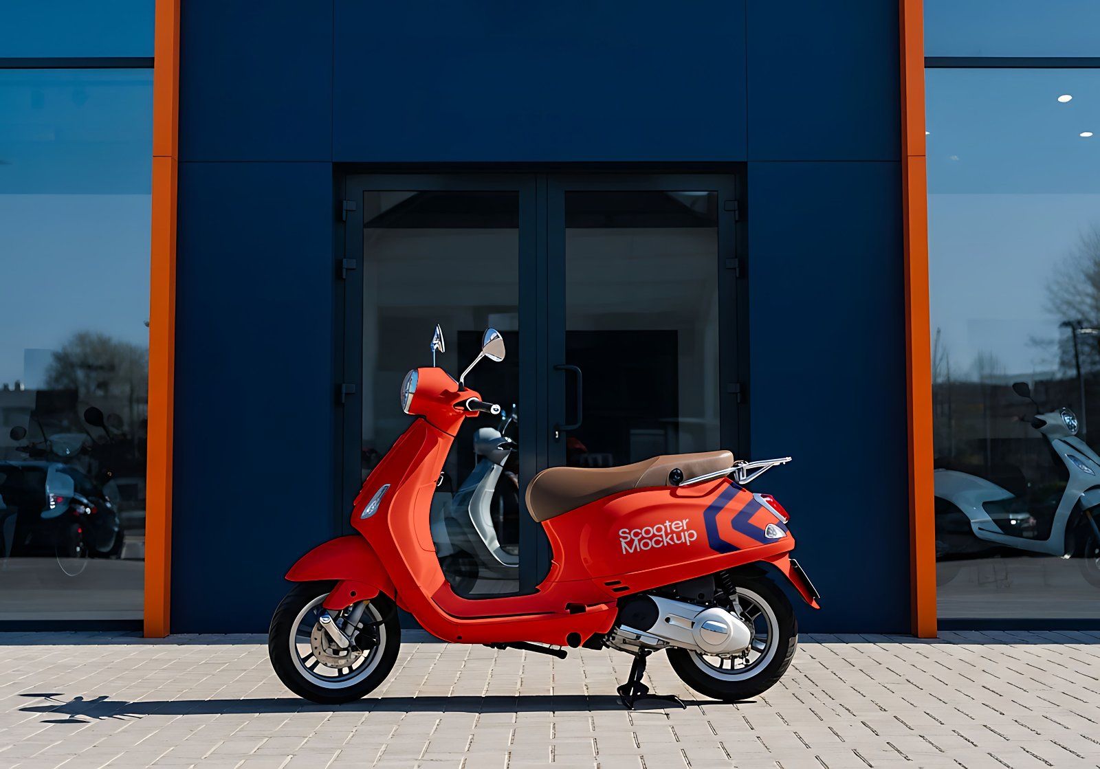 Premium Rental Motorcycle Mockup