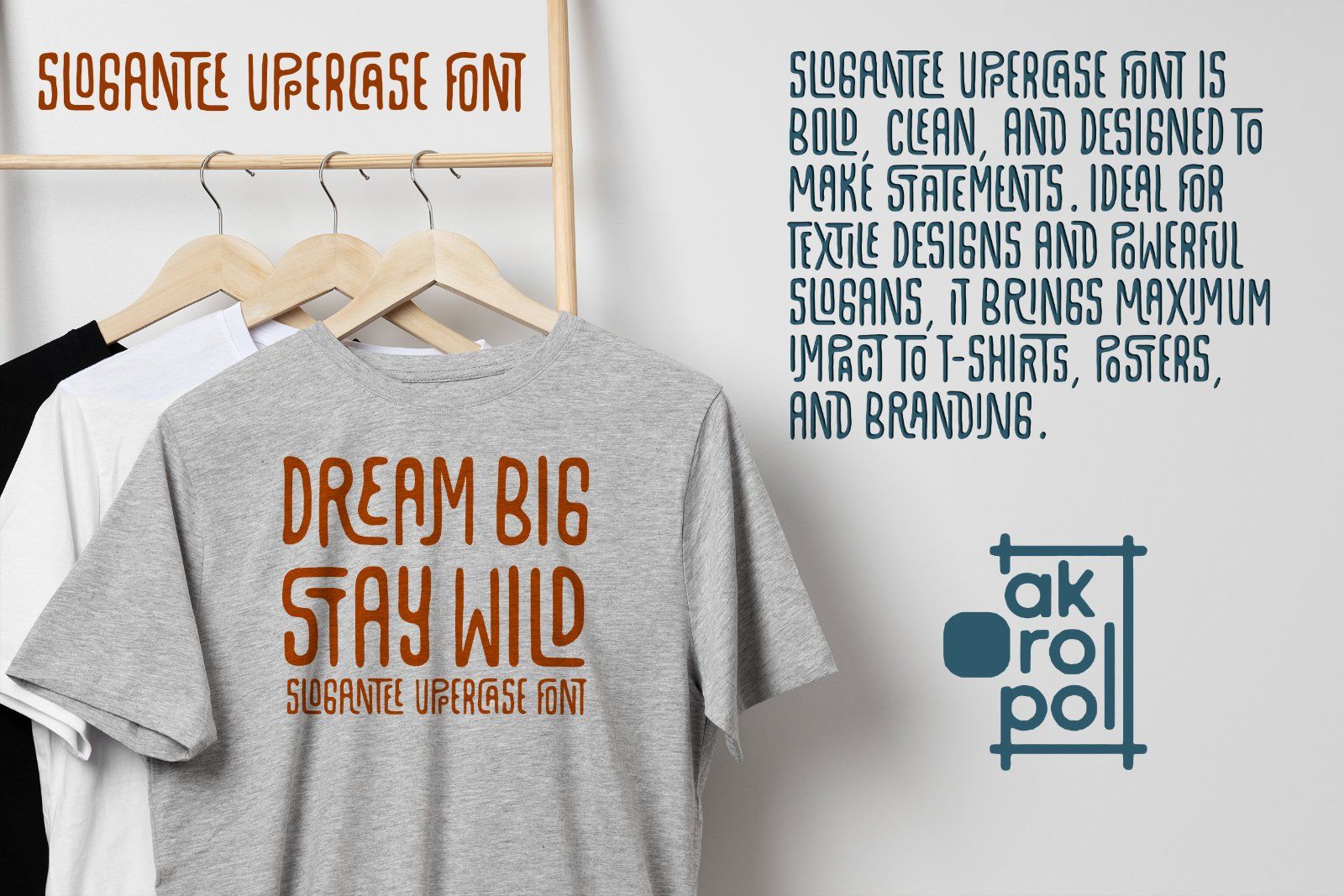 sloganTee Uppercase font