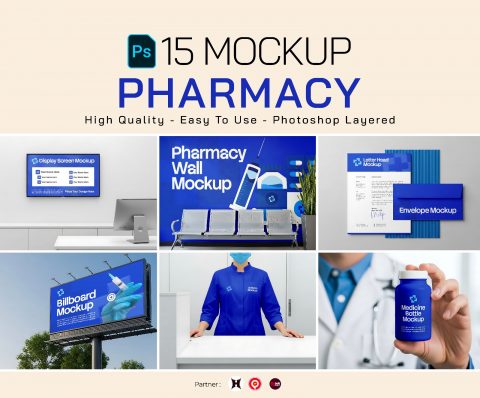 Premium Branding Pharmacy Mockup