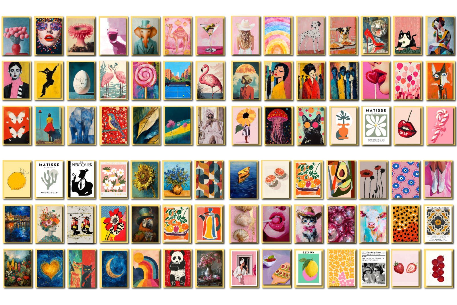 Entire Shop Sale, Bundle Wall Art, Vintage Gallery Set, Eclectic and Maximalist Prints, Kitchen Wall