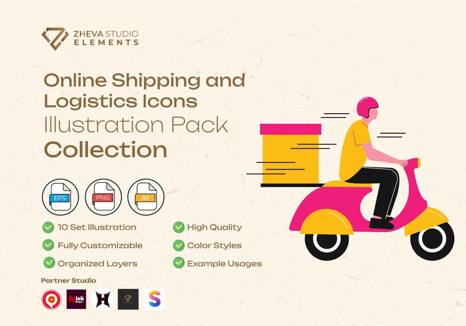 Premium Online Shipping and Logistics Icons Vector Illustration