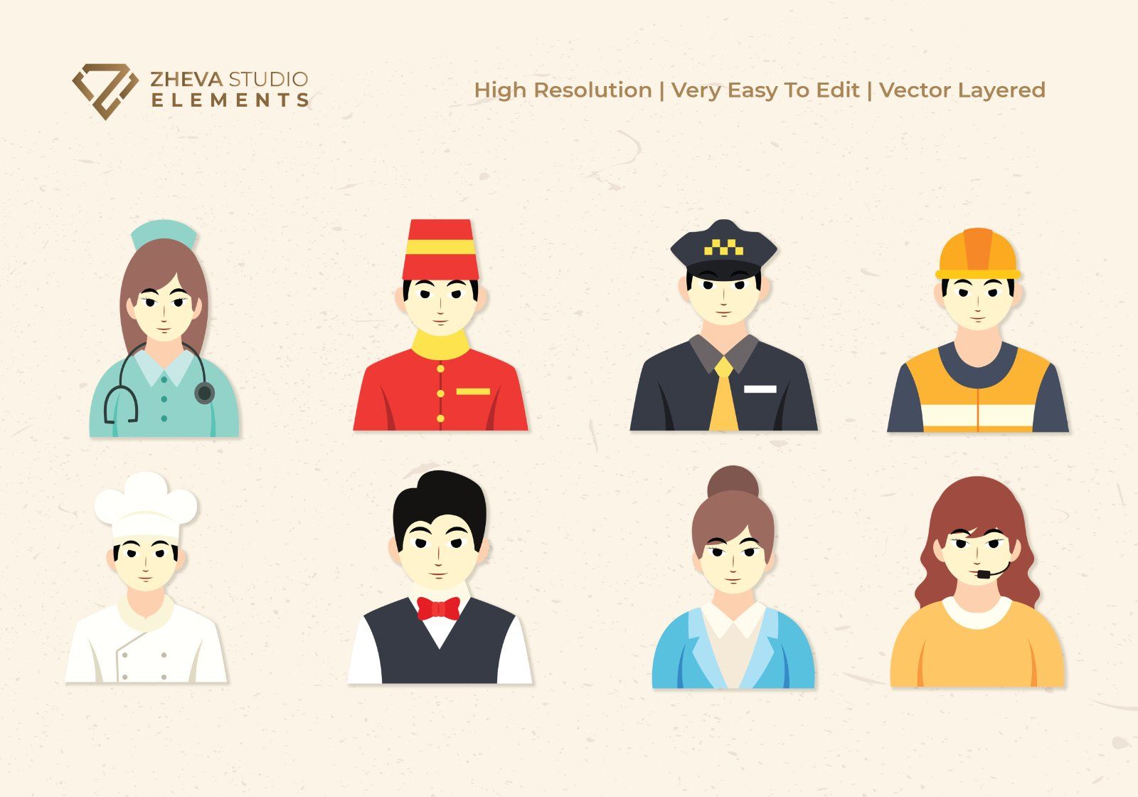 Premium Professional Workers Vector Illustration – 20 EPS & PNG