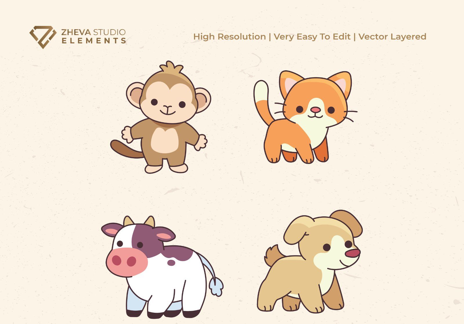 Premium Cute Forest Animal Vector Illustration – 8 EPS & PNG Files